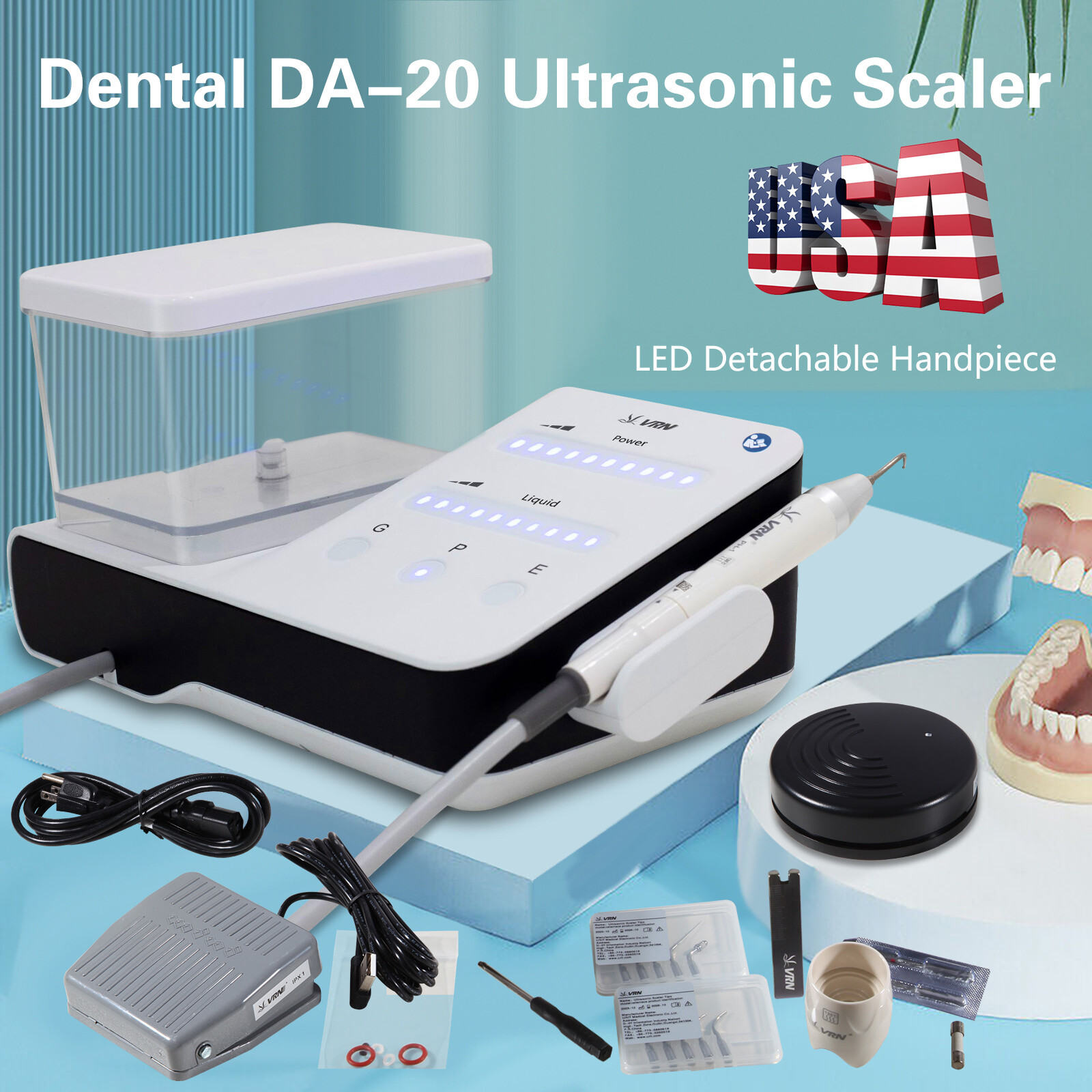 Dental LED 1:5 increasing Fiber Optic Contra Angle Handpiece fit NSK Red Ring CE