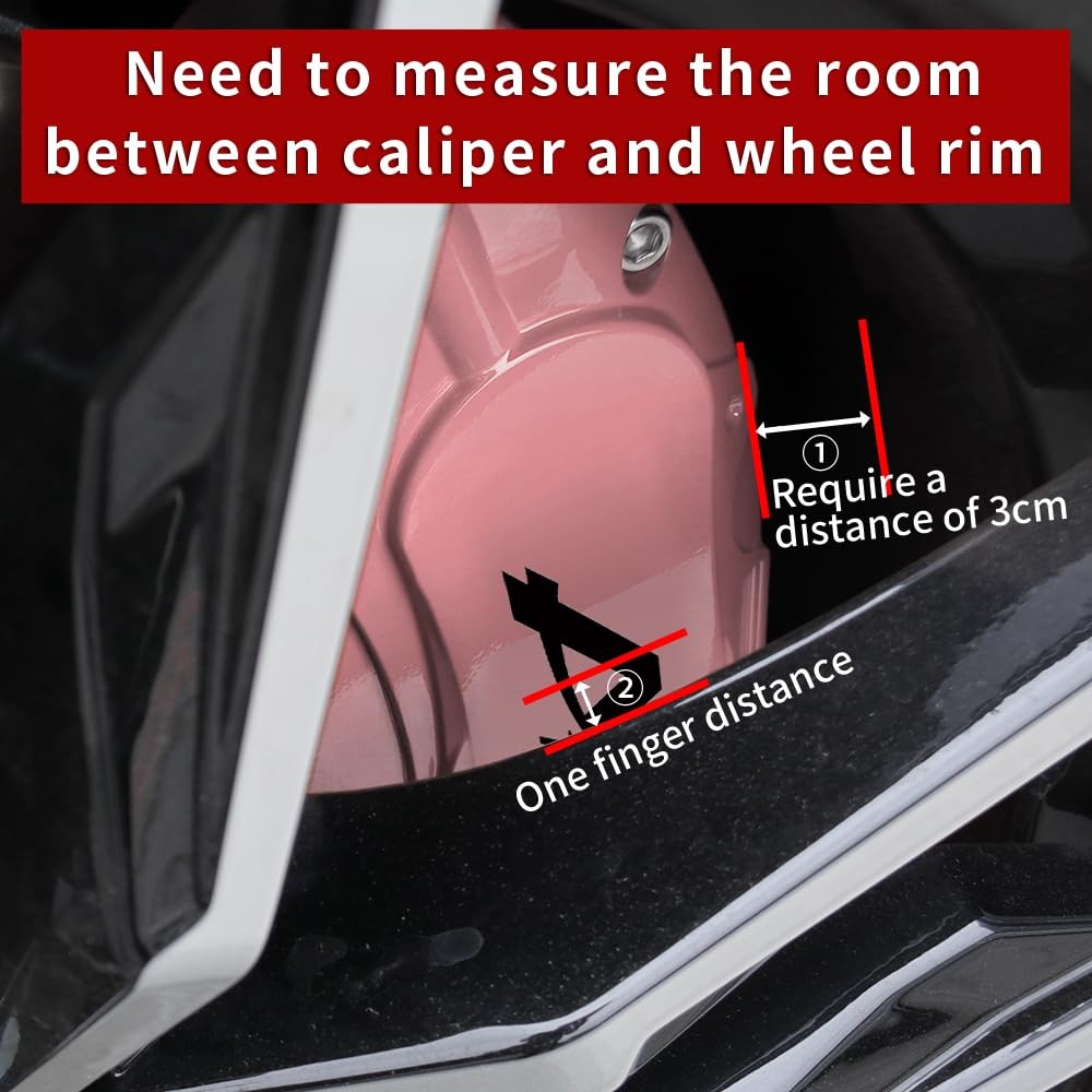Aluminum Pink Caliper Covers Black Character Toyota Camry XSE 2019-2025 Set of 4