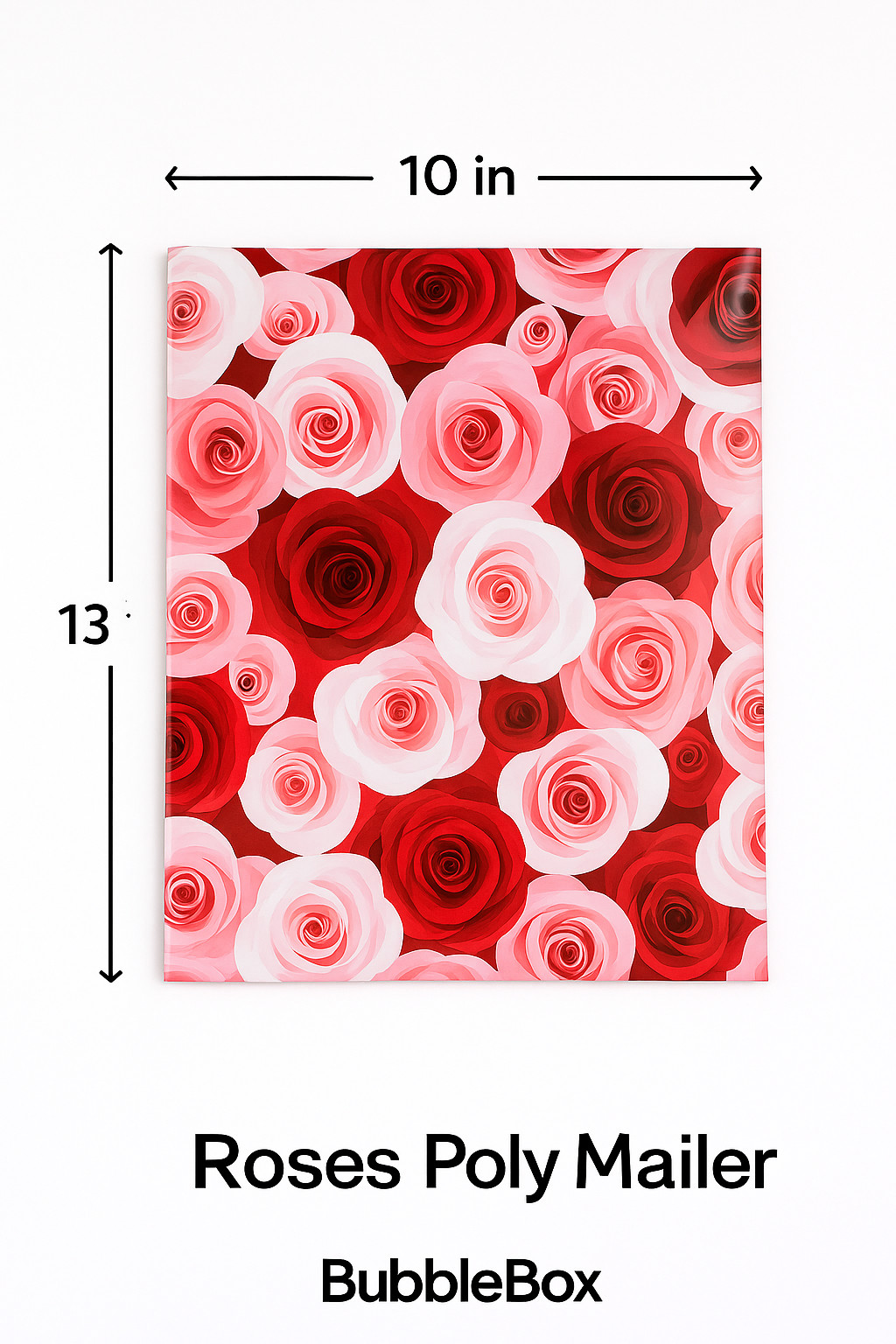 Designer Roses Poly Mailers 10×13 Self-Seal Shipping Bags Waterproof Envelopes