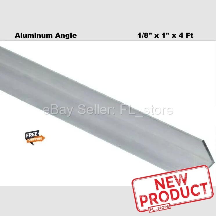 Aluminum Angle 1/8″ x 1″ x 4 Feet Length Mill Finish Alloy 6063 90° Stock 48 in