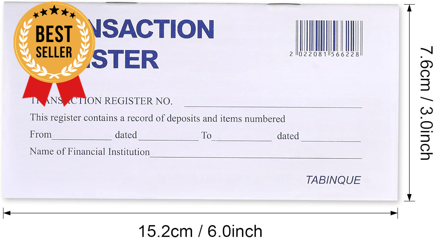 24 PCS Check Registers for Personal Checkbook, Easy to Read Checkbook Register