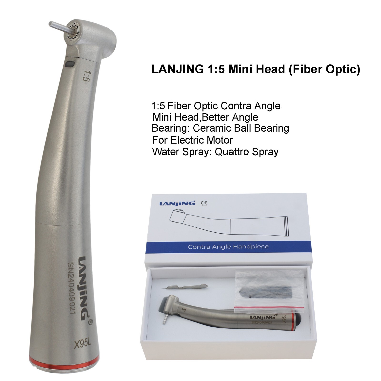 Electric Handpiece Dental 1:5 1:1 1:4.2 Contra Angle Increasing Surgical LED NSK