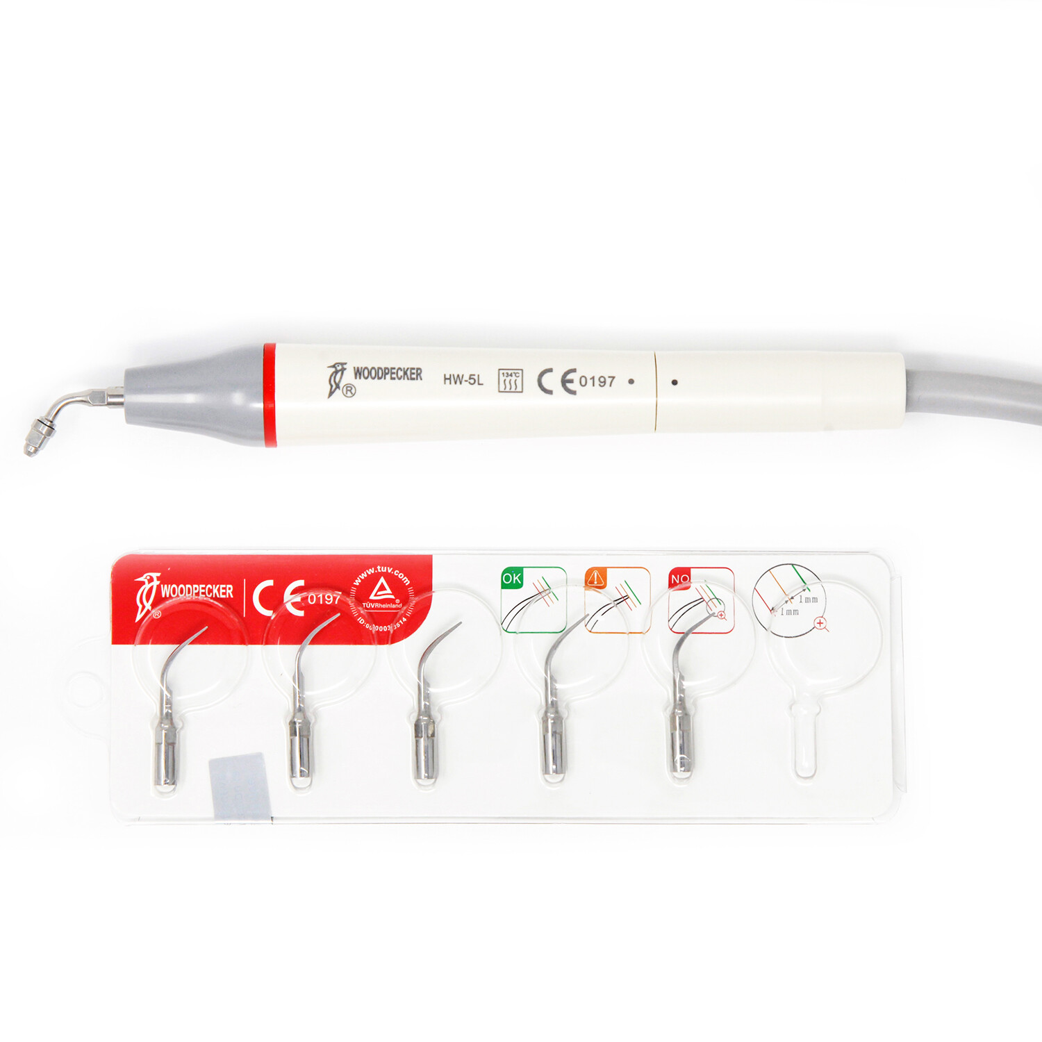 100% Original Woodpecker Dental Ultrasonic Piezo Scaler UDS-P LED Handpiece 110V