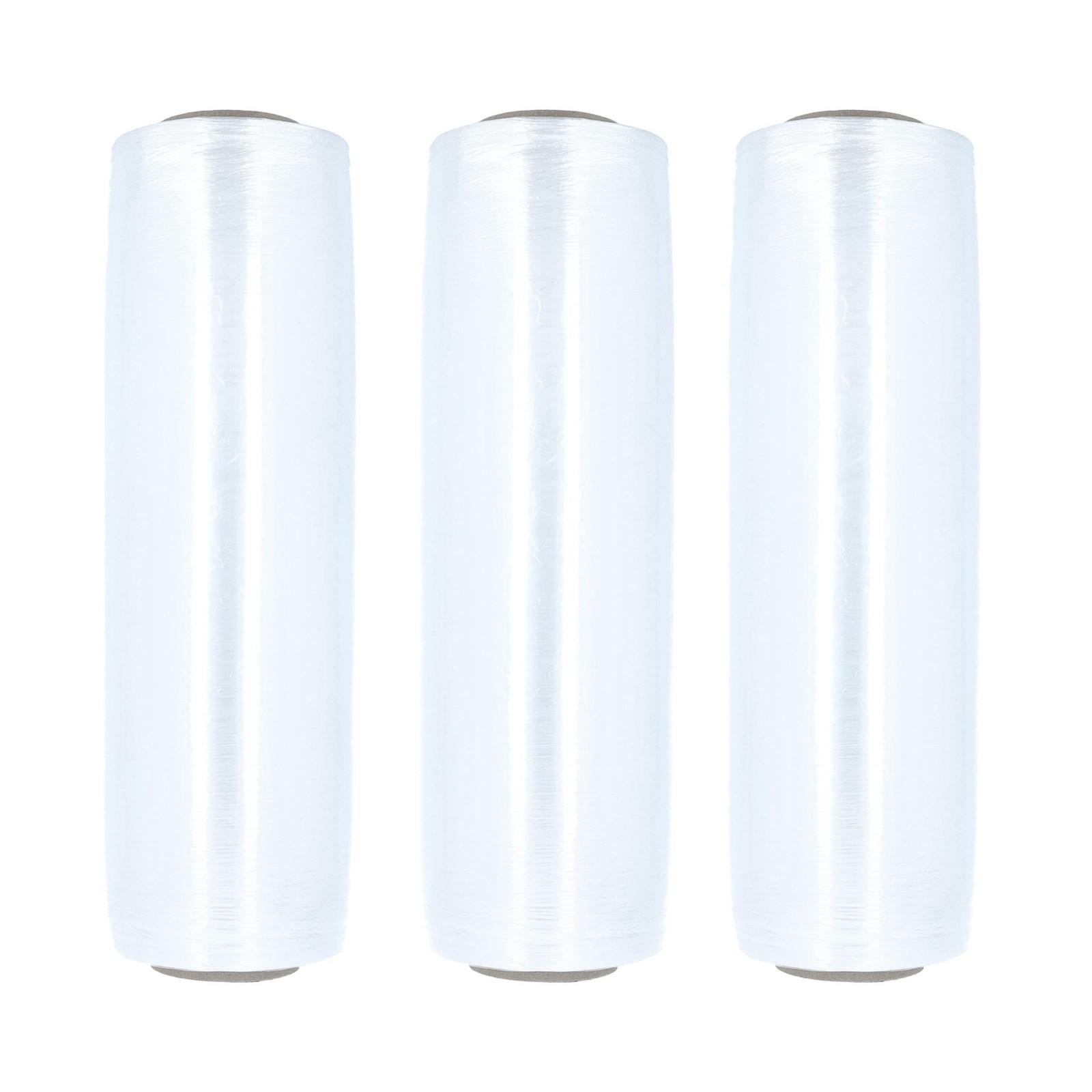 4 Rolls 17″ x 1476′ (30 Gauge) Plastic Film Pre-Stretch Hand Shrink Wrap Clear