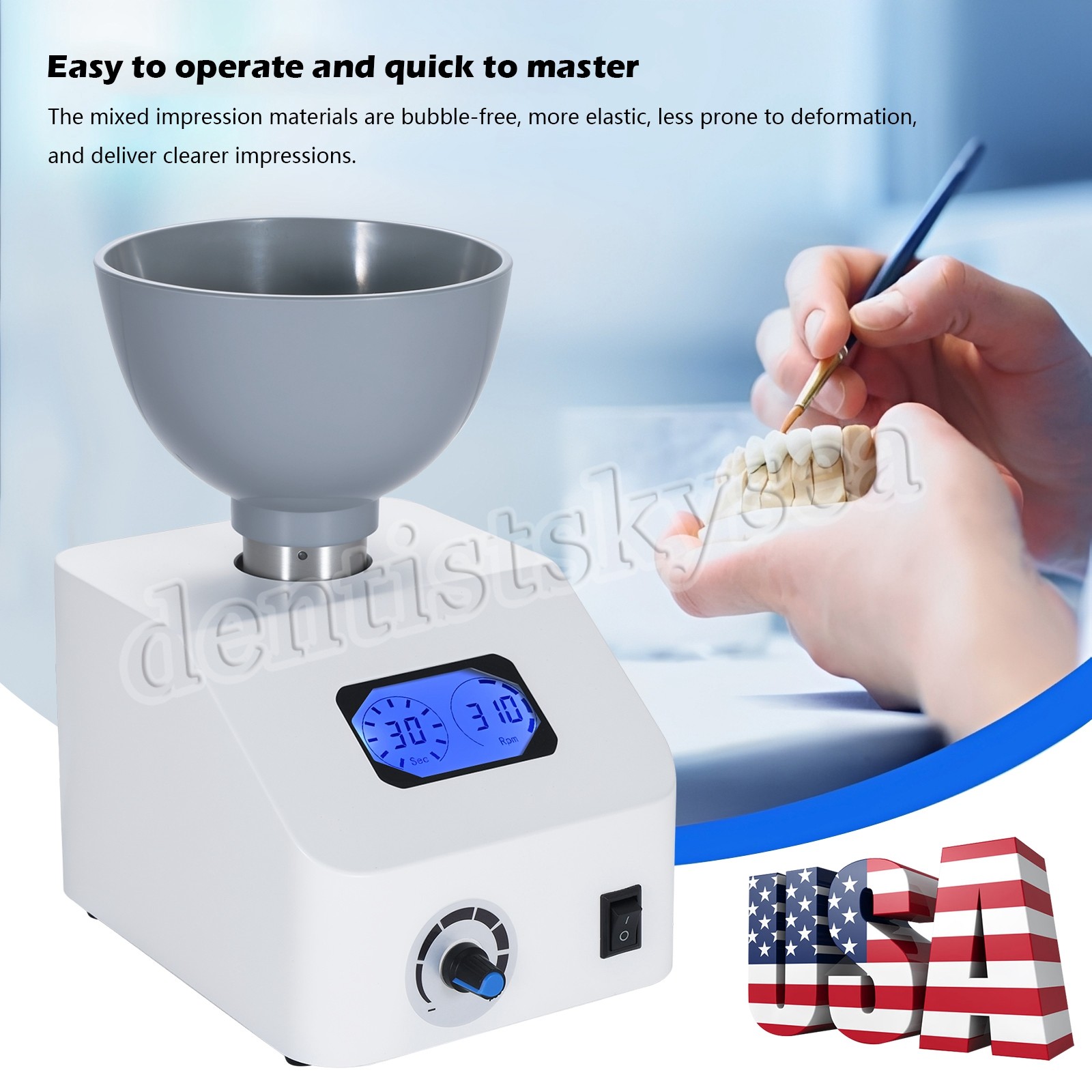 ALGINATE DENTAL MIXER LAB IMPRESSION MATERIAL 110V or 220V