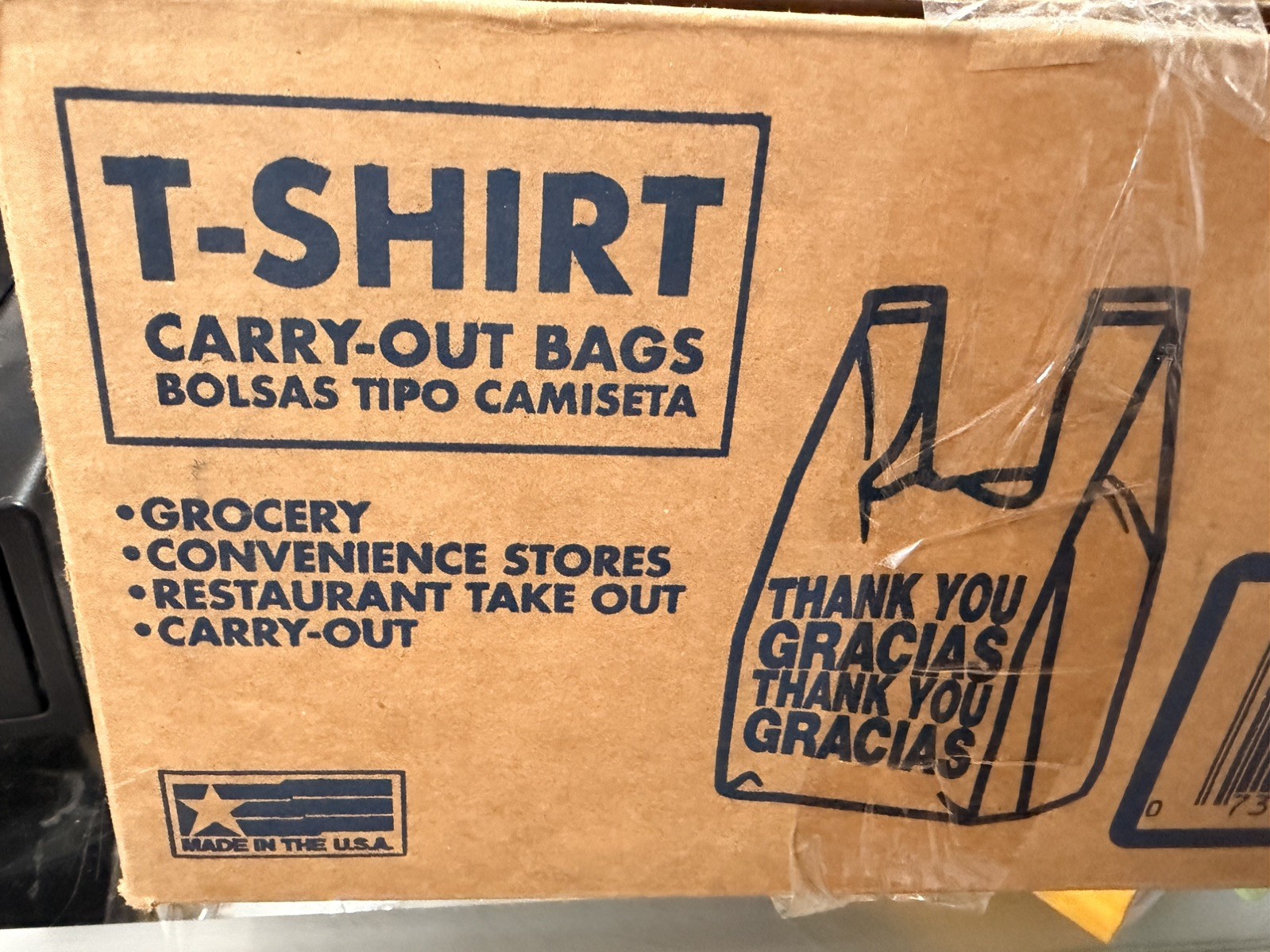 1000 T-Shirt Carry-Out Bags – 11.5″ x 6.5″ x 22″ NEW