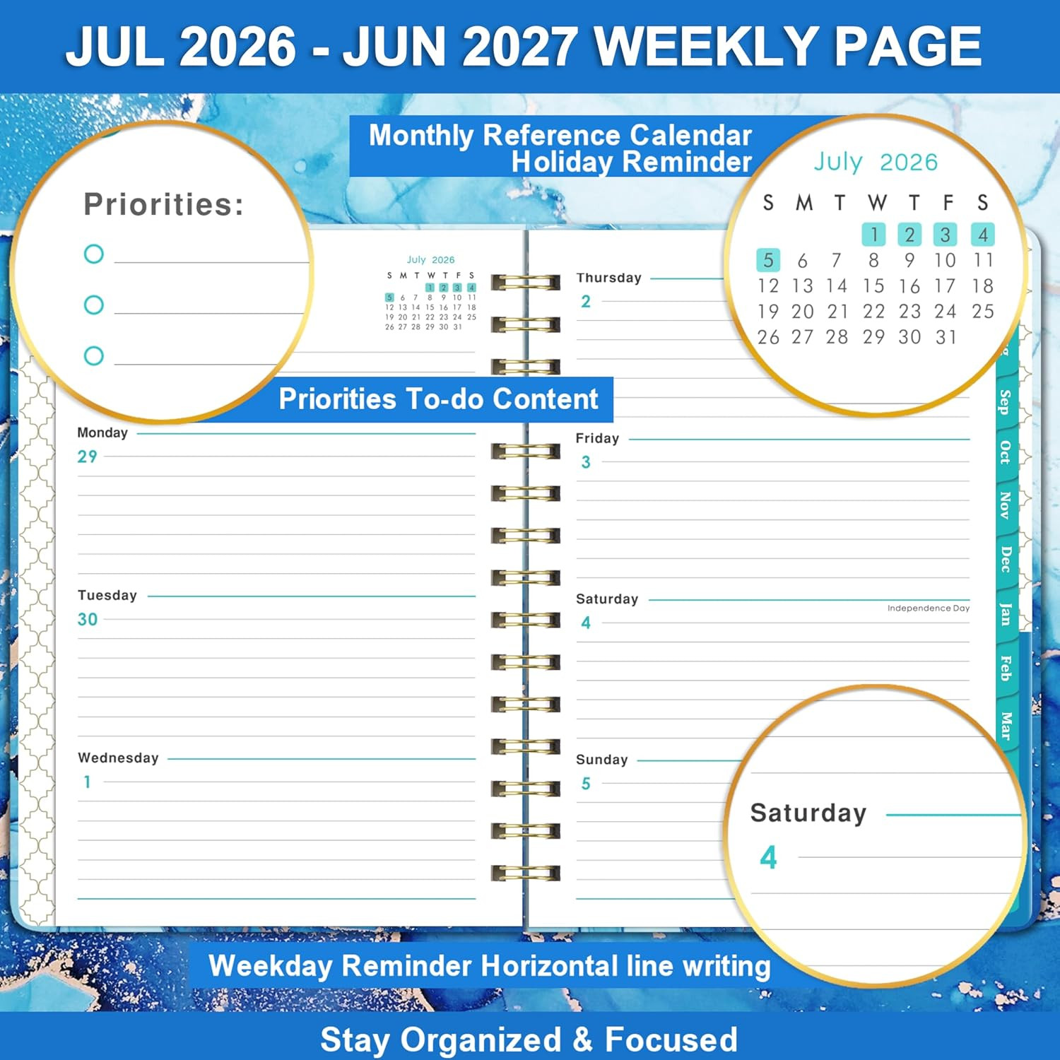 Planner 2026-2027 – Academic Planner 2026-2027, July 2026 – June 2027 Weekly and