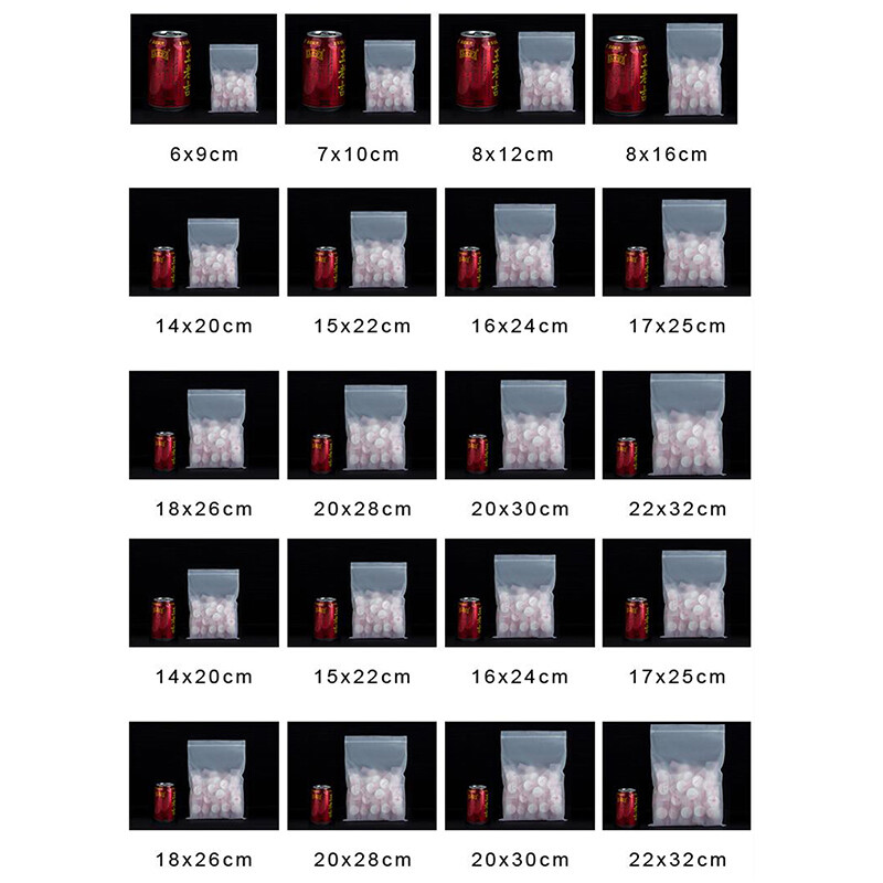 100 Grip Seal Bags Clear Small Plastic Bag Resealable Zip Lock Self Seal Baggies