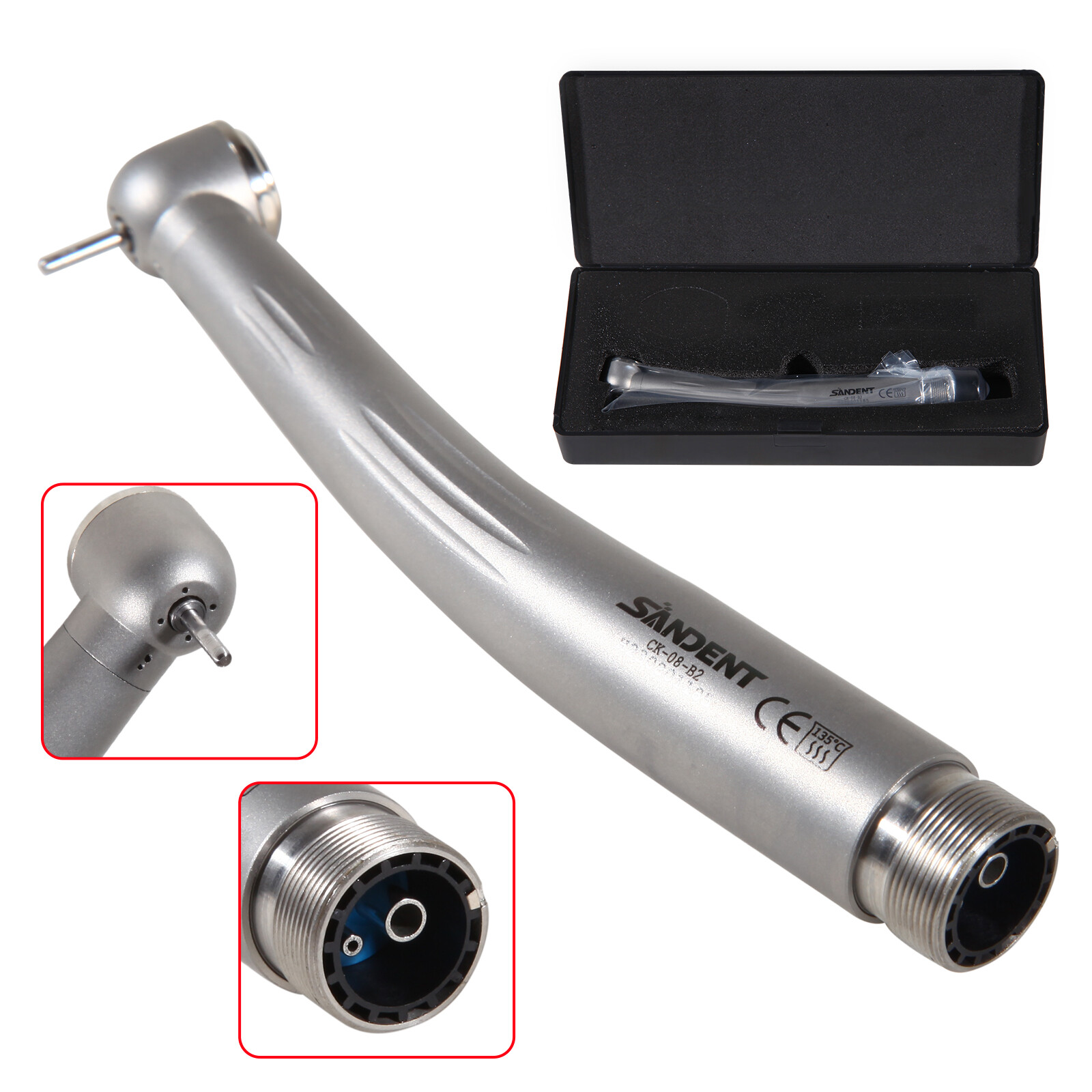 10x Dental High Speed Handpiece Ceramic Cartridage Push 2 Holes Single Spray