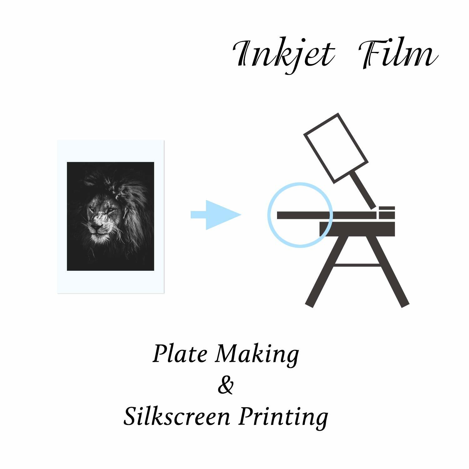 300 Ct A-SUB Waterproof Inkjet Film 8.5×11 for Screen Printing Silk Transparency