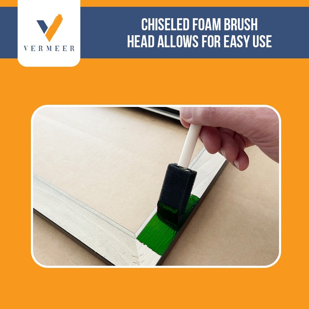 48Count – 1″ Disposable Poly Foam Brushes for All Paints, Stains, Varnish & Glue