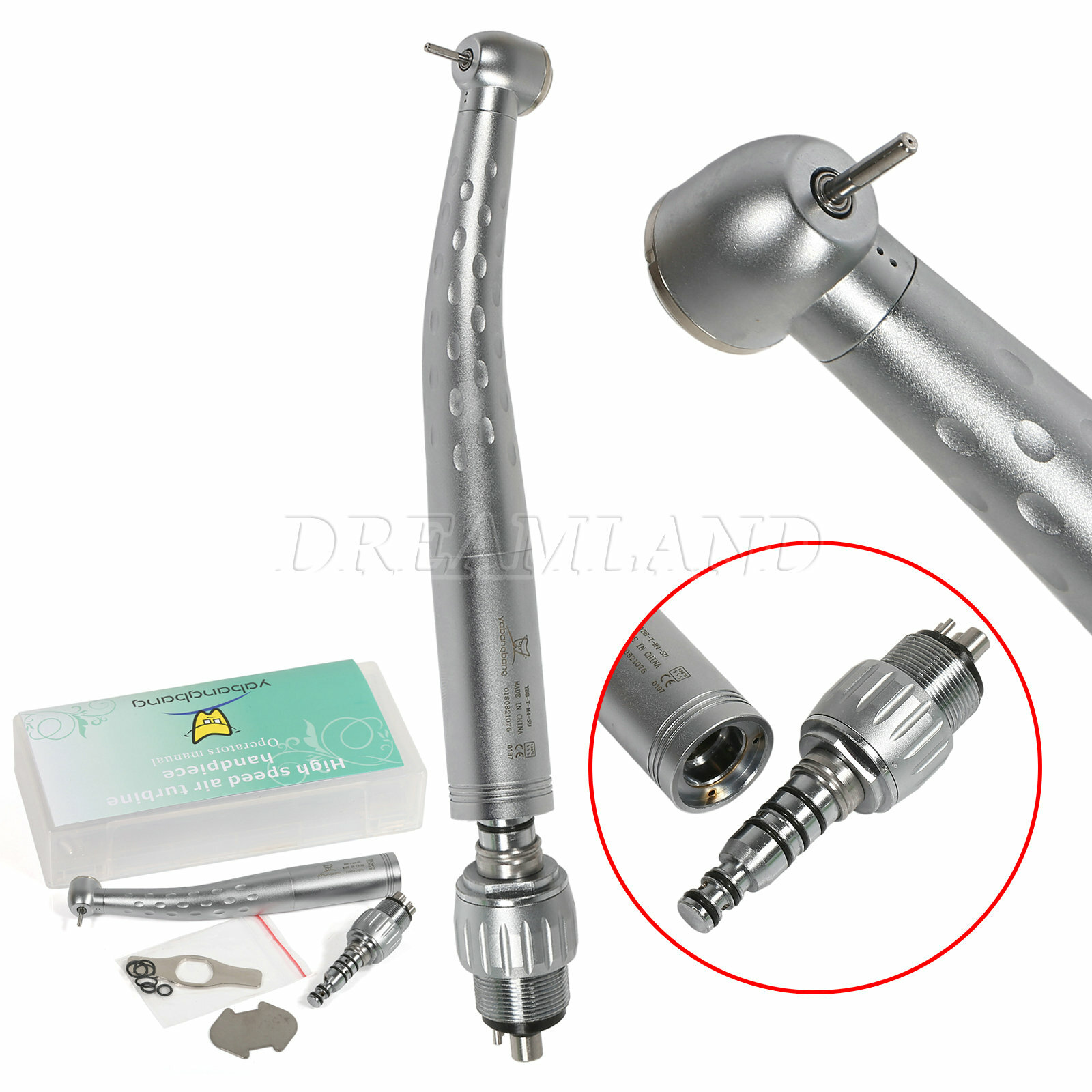 1-10 YABANGBANG Dental High Speed Handpiece / +4Hole Swivel Coupler For KaVo GD4