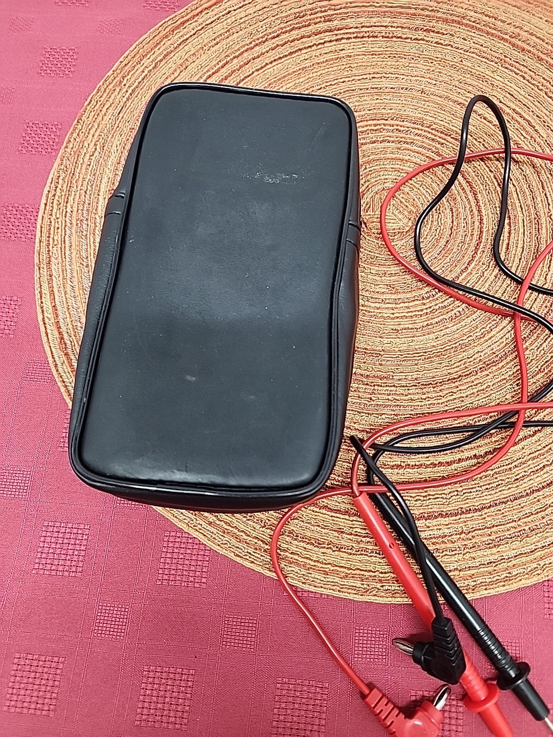 RSR 705K Digital Multimeter W Case & Test Leads 1987 Made In Taiwan Working