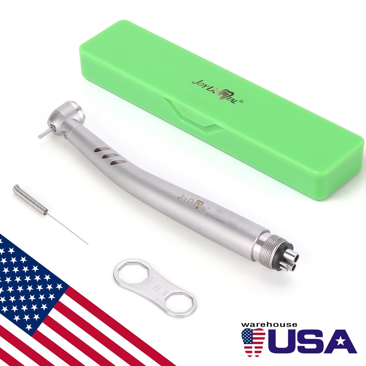 Dental LED E-generator Fiber Optic High Speed Handpiece Turbine 4 Holes