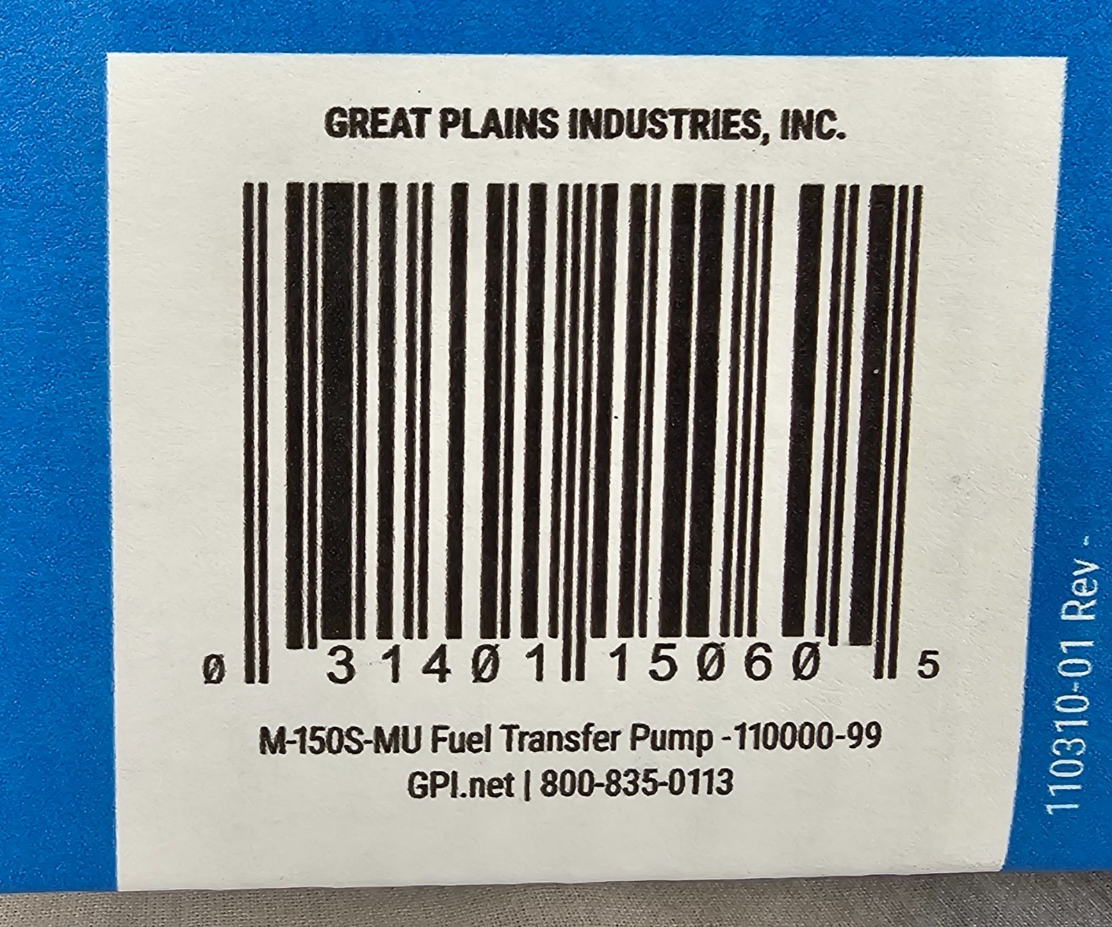 GPI M-150 Series 15 GPM 12V Fuel Transfer Pump M-150S-MU – 110000-99 – NEW