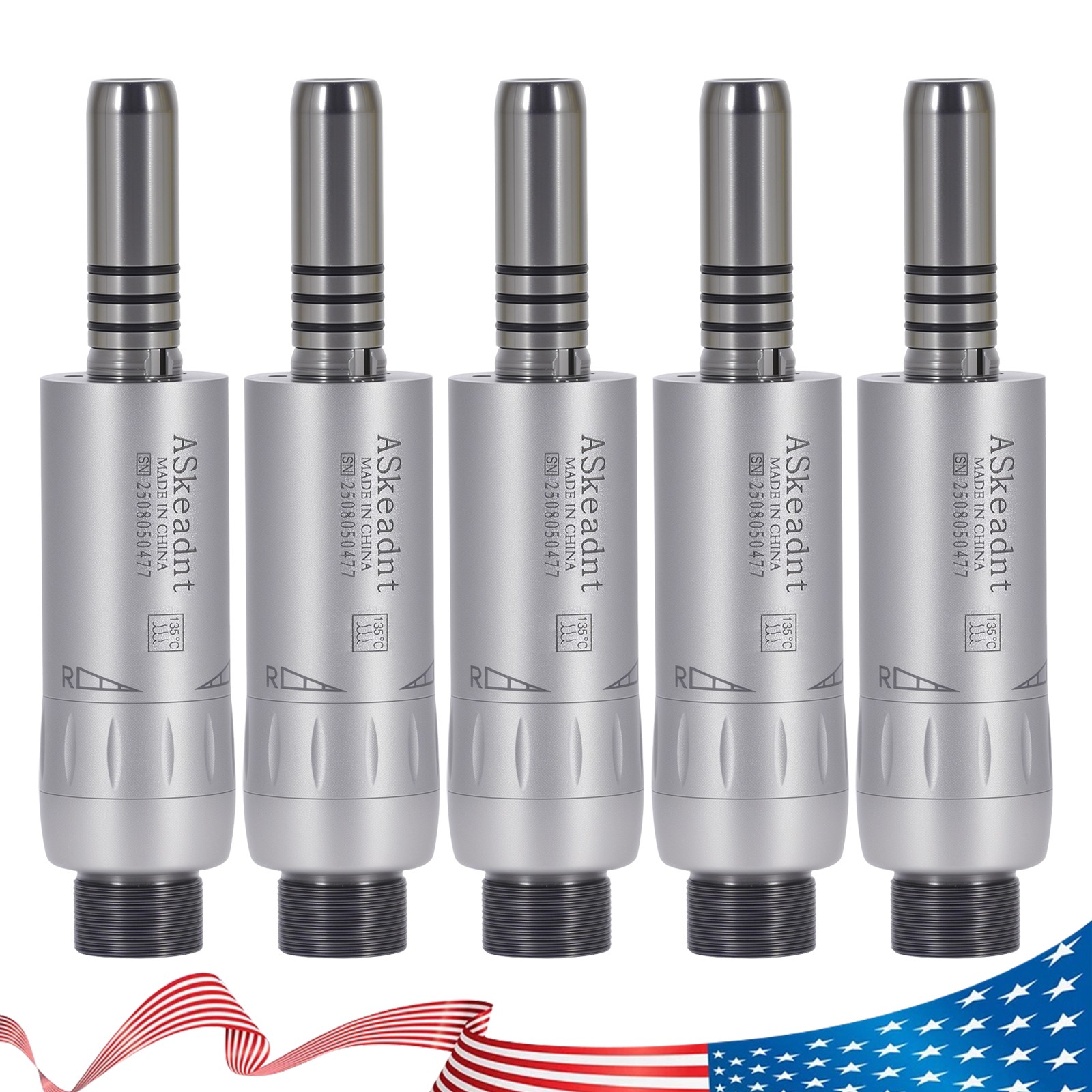 1-10 ASK Dental Slow Low Speed Air Motor Handpiece Internal Water Spray 2 Hole