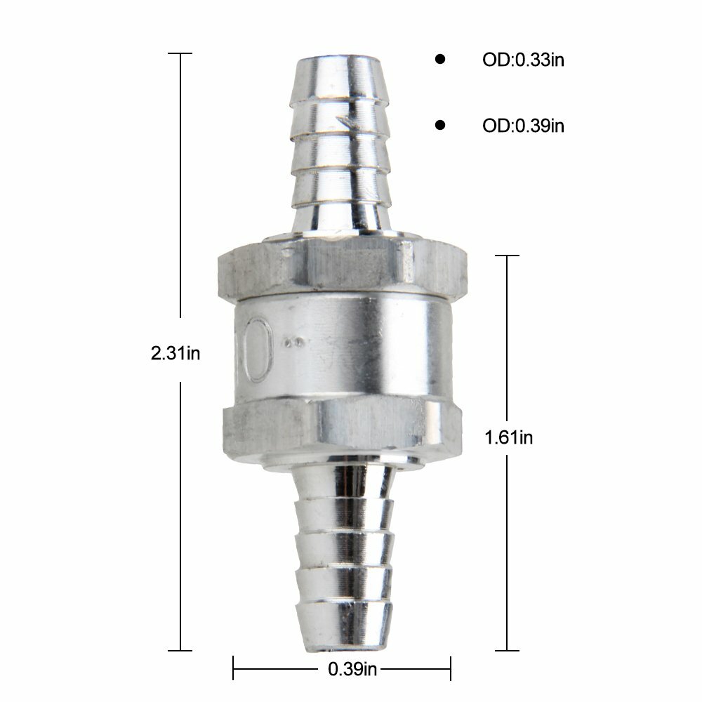 3/8″ 10mm Inline One Way Check Valve Fuel Diesel Gas Liquid No Return Universal