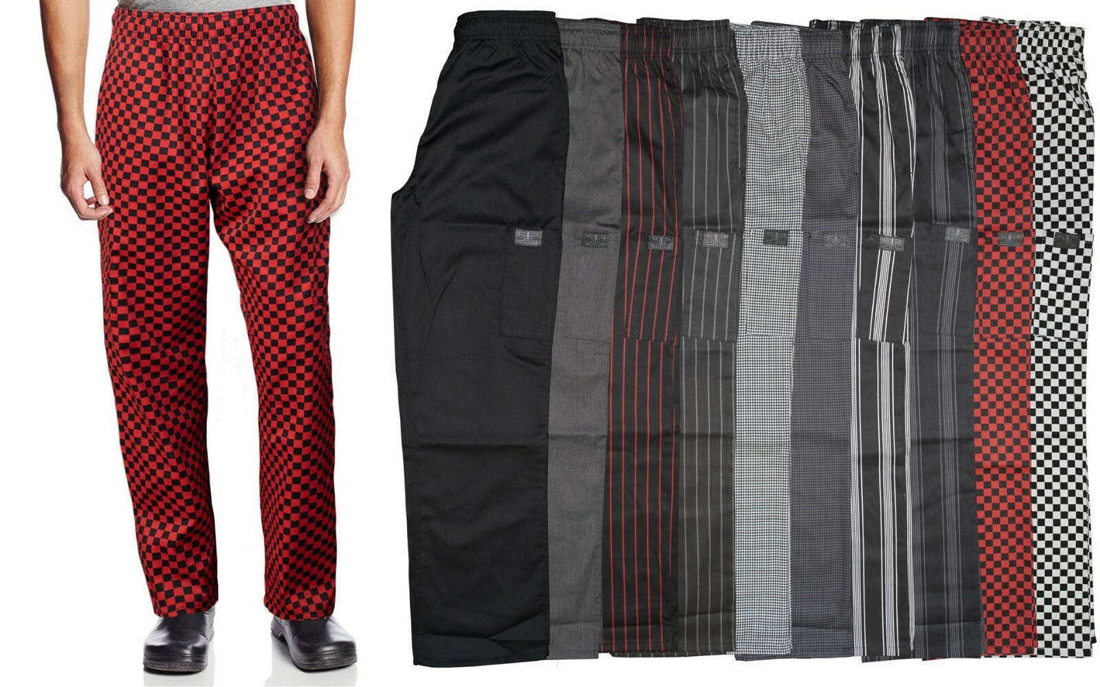 Chef Code Modern Fit Unisex Cargo Chef Pants, Elastic Waist CC220