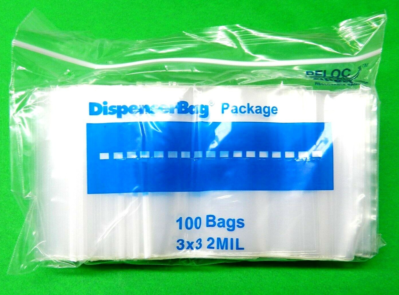 5000 Reloc Zippit Bags 3″x3″ Clear 2mil Poly Reclosable Baggies Reasealable Bag