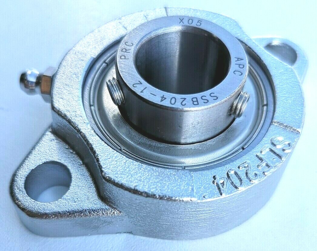 Premium SSBSLF205-16G | Stainless 1″ Bore 2-Bolt Flange Bearing Unit SBLF205-16G