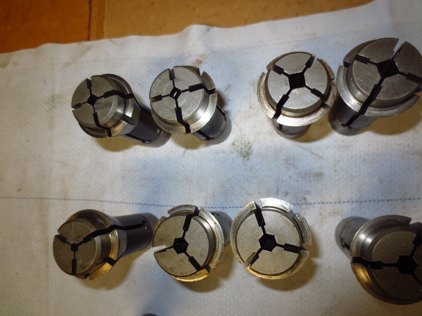 Lot of 12 S & M TF25 HEX, Round, Square Collets Southwick & Meister S&M
