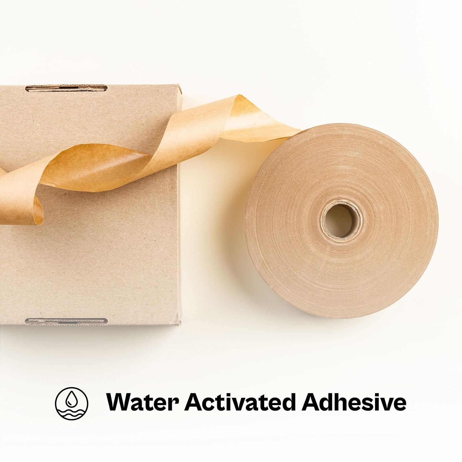 Wolverine Water Activated Gum Tape 2.75″ x 333 Yards 5.5 Mil Kraft Tape 6 Rolls