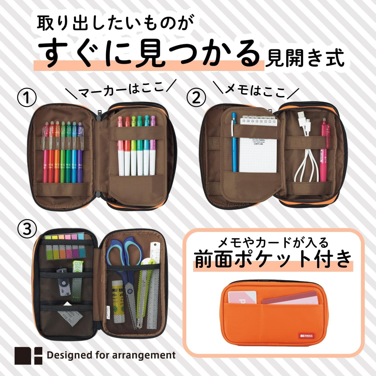 Large Capacity Double Zipper Pencil Case For School Office College, Big Capac…