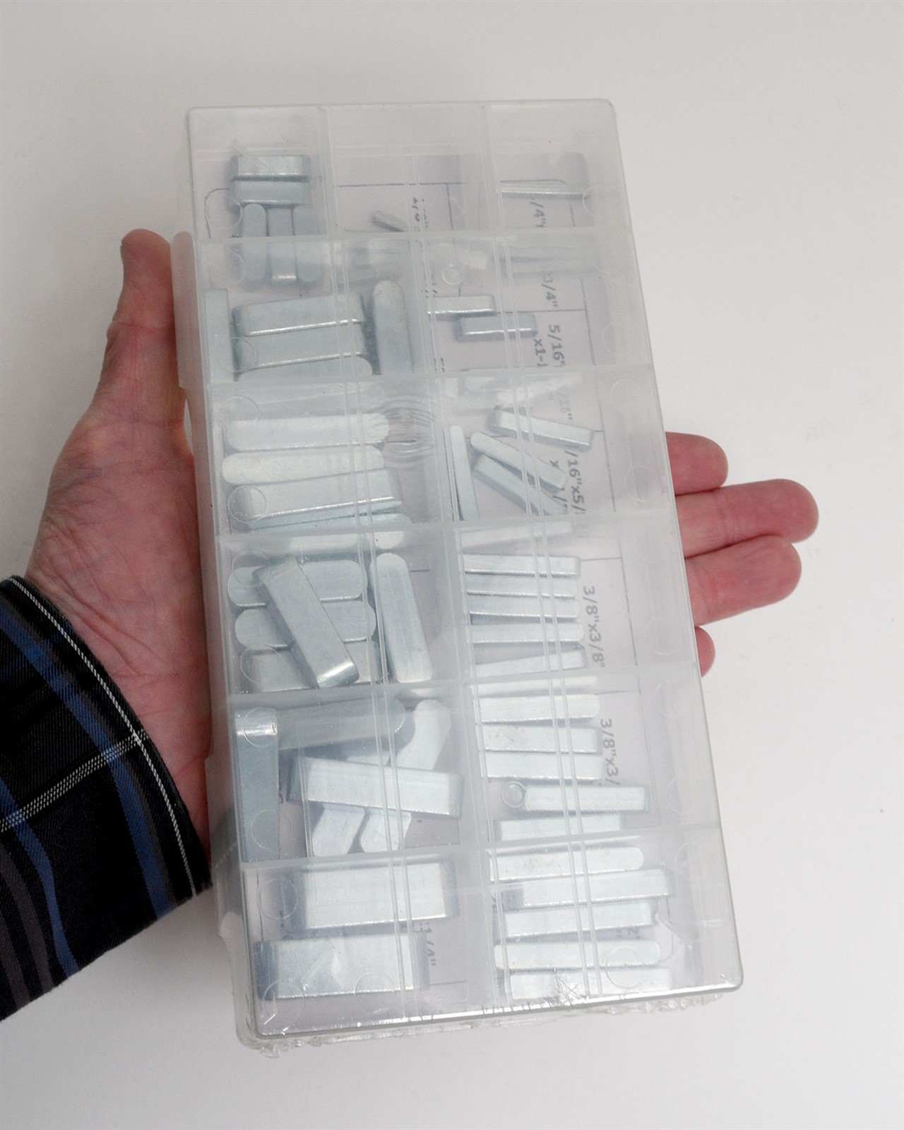 60 pc Keystock Bar Assortment SAE Square Key Stock Keyway Set