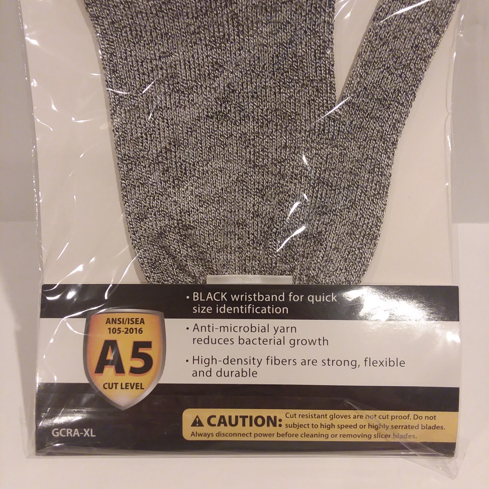 Winco Protective Cut Resistant Glove Level A5 Anti Microbial GCRA-XL EXTRA LARGE