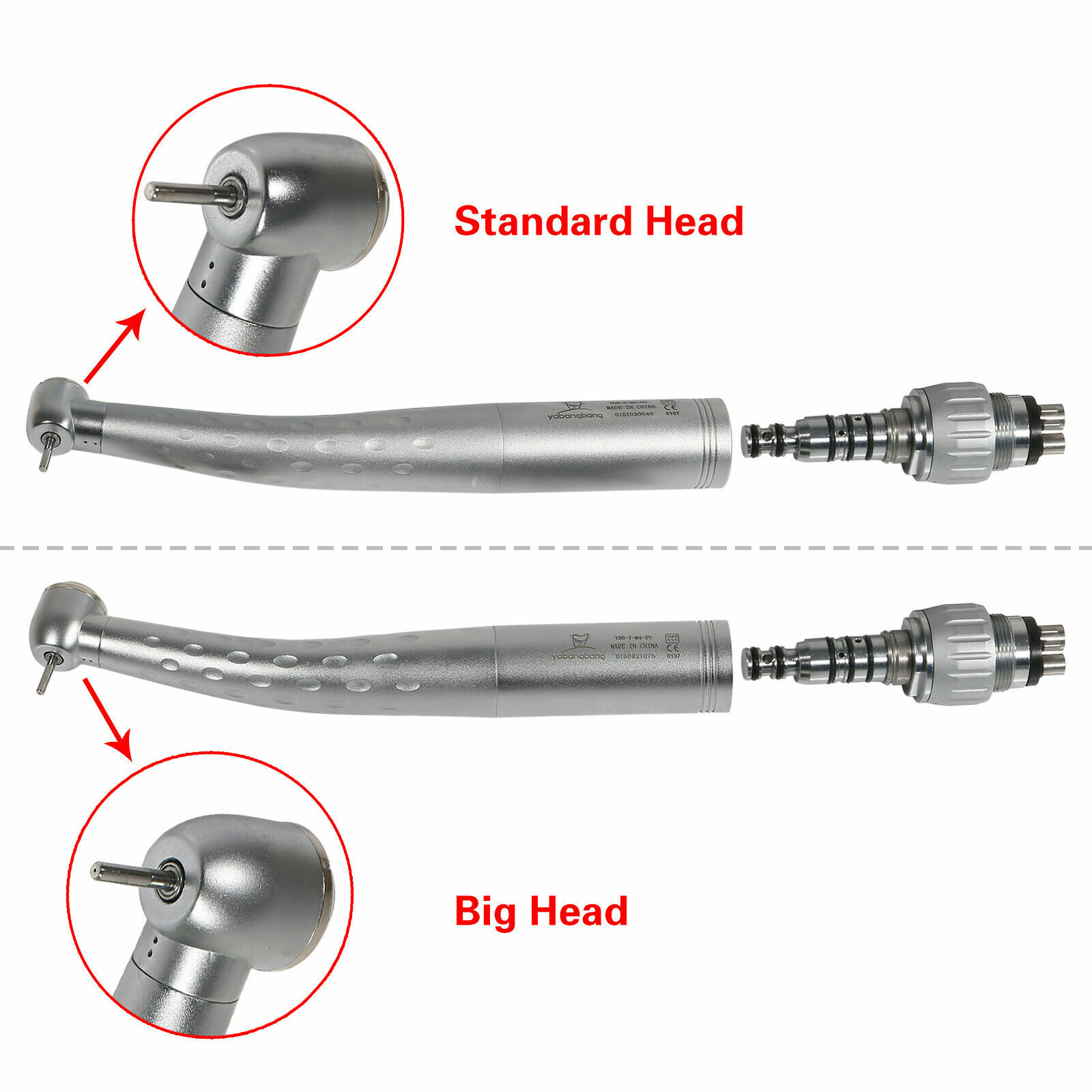 1-5 YABANGBANG Dental High Speed Handpiece + 4 Hole Quick Coupler 360° Swivel US