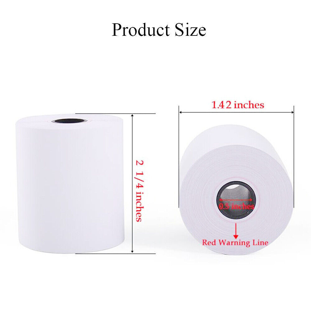 50 Rolls 2 1/4 x 50′ Thermal Paper Credit Card & Cash Register POS Receipt Paper