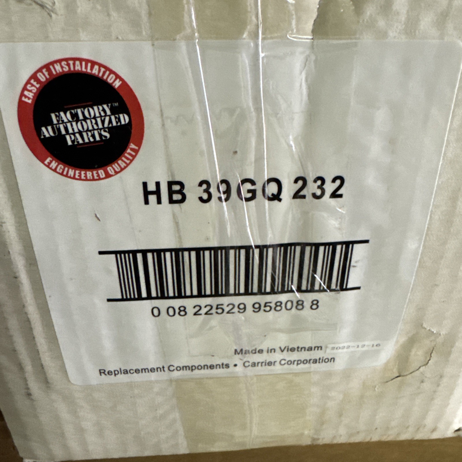 Carrier Hvac HB39GQ232- Genuine OEM Replacement Part