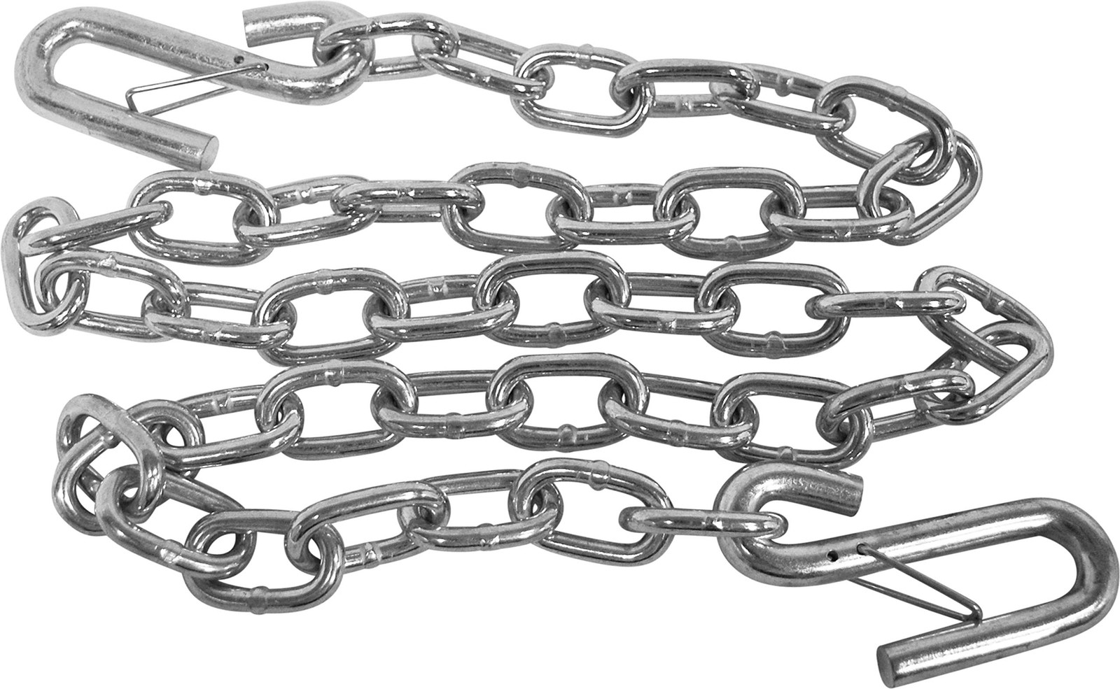 110117 Heavyduty 51inch Steel Boat Trailer Safety Chain With Spring Clip Hooks