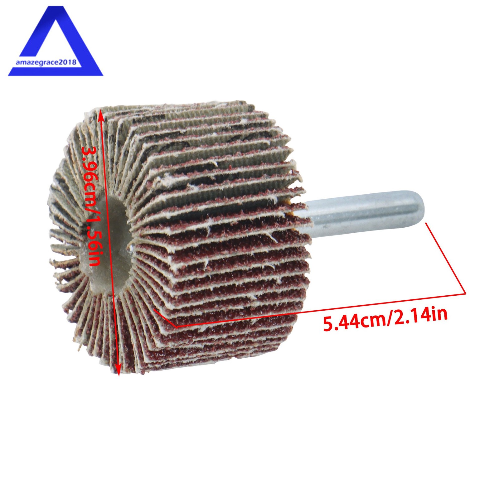 Aluminum Oxide Shank Mounted Flap Wheels, 1-1/2″ × 1″ × 1/4″, 60 Grit (5 Pack)