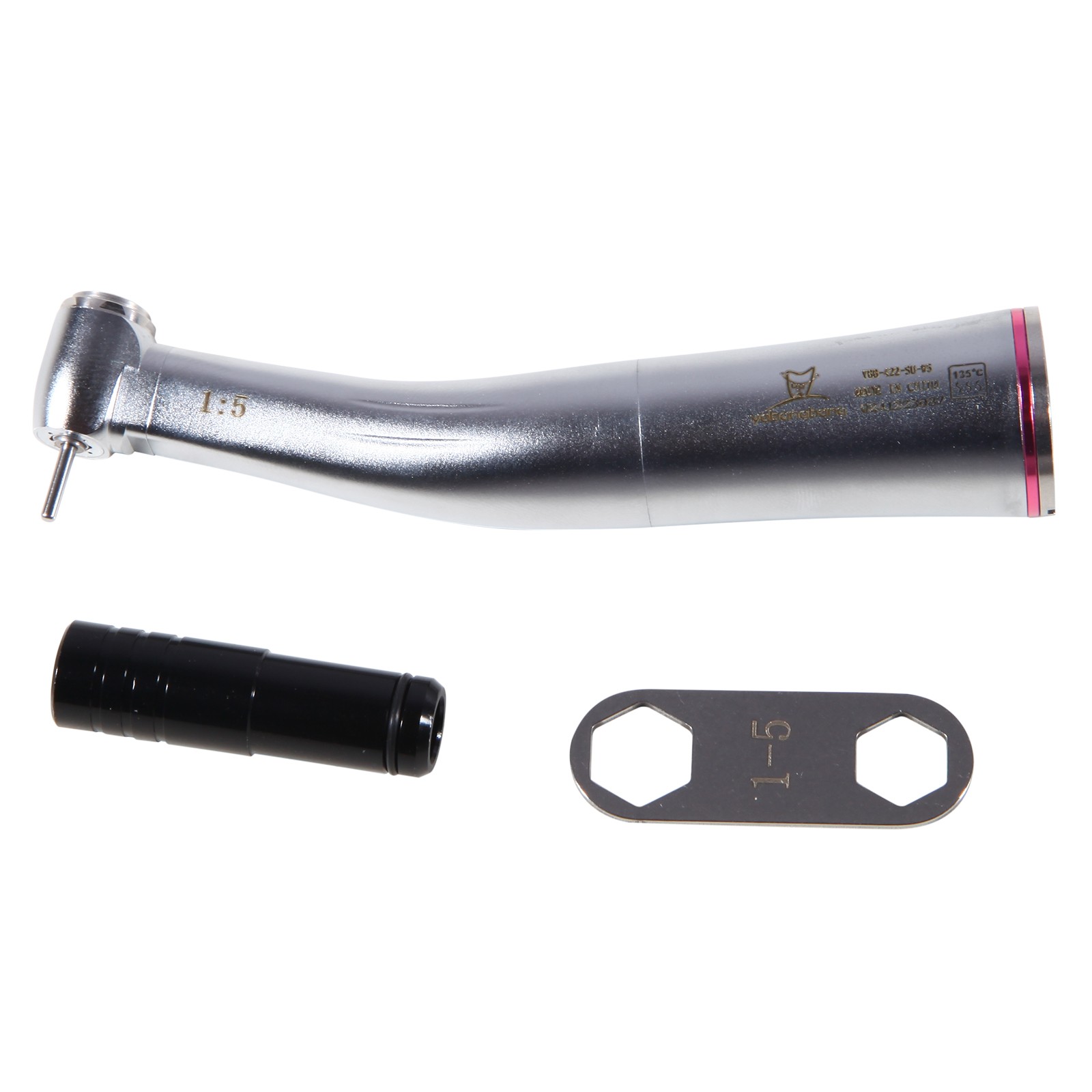 Dental 1:5 Fiber Optic LED Contra Angle Handpiece Fits NSK/Kavo Mini Head
