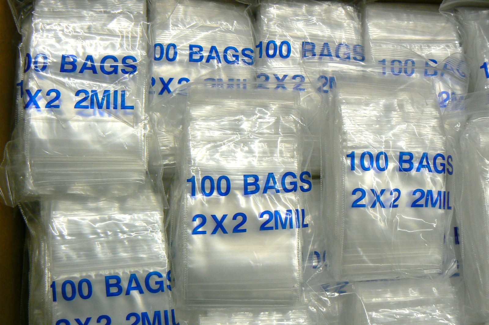2×2 Clear Zip Seal Lock Bags 2mil Reclosable 8,000 Zip Slide Bags 8000 Baggies