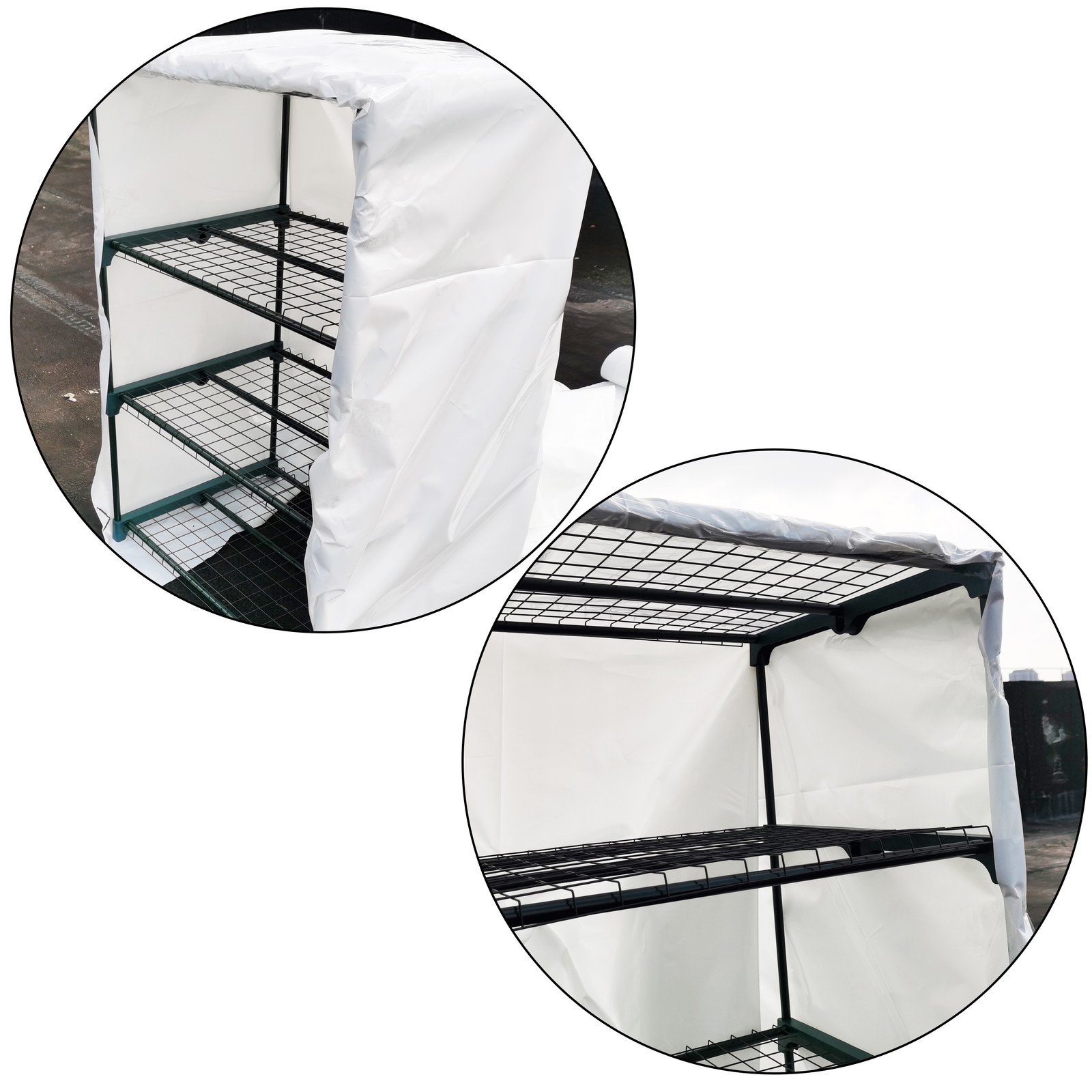 20X25FT White Greenhouse Plastic Film Clear Polyethylene Film 6 mil Anti-UV
