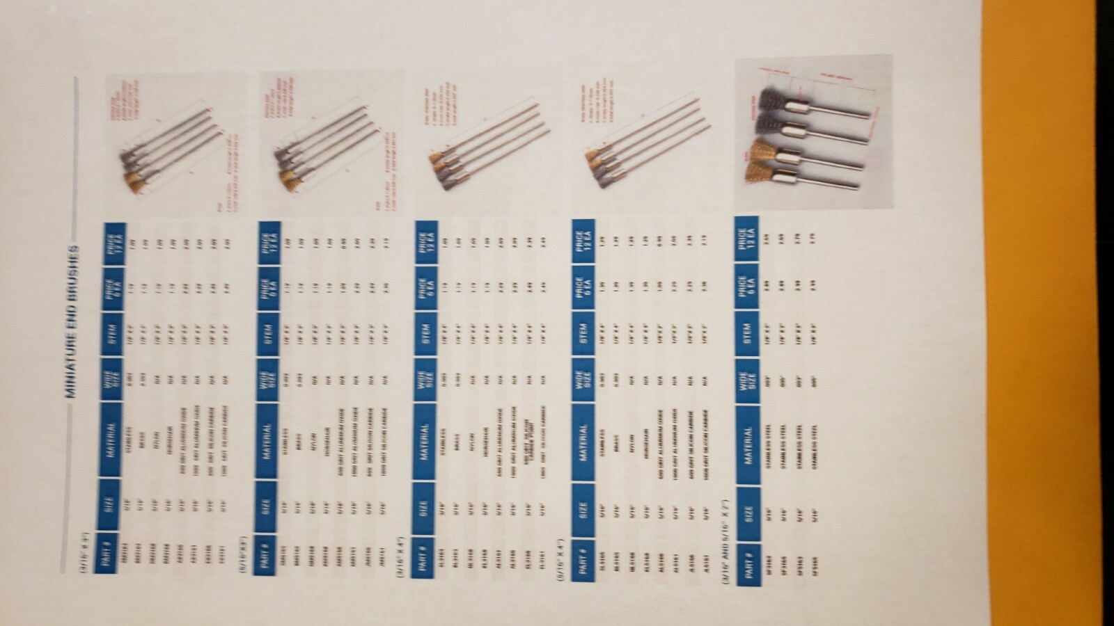 HIGHTBRUSH  1”MINIATURE WHEEL BRUSH .HARD BRISTLE 1/8” SHAFT 20 PER PACK