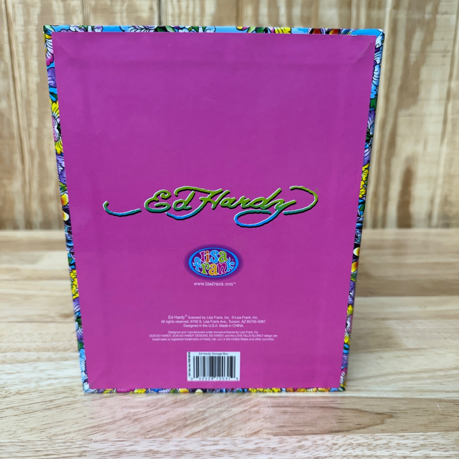 Ed Hardy Lisa Frank Love Kills Slowly Peacock Heart Design Hanging File Box 2009