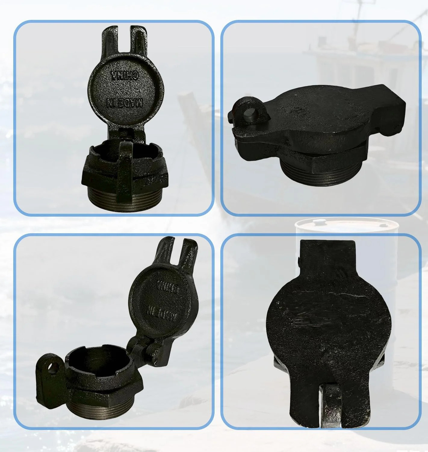 2 Inch Flip Top Vented Locking Fill Cap,Diesel Fuel Tank Cap Use for Diesel Tran