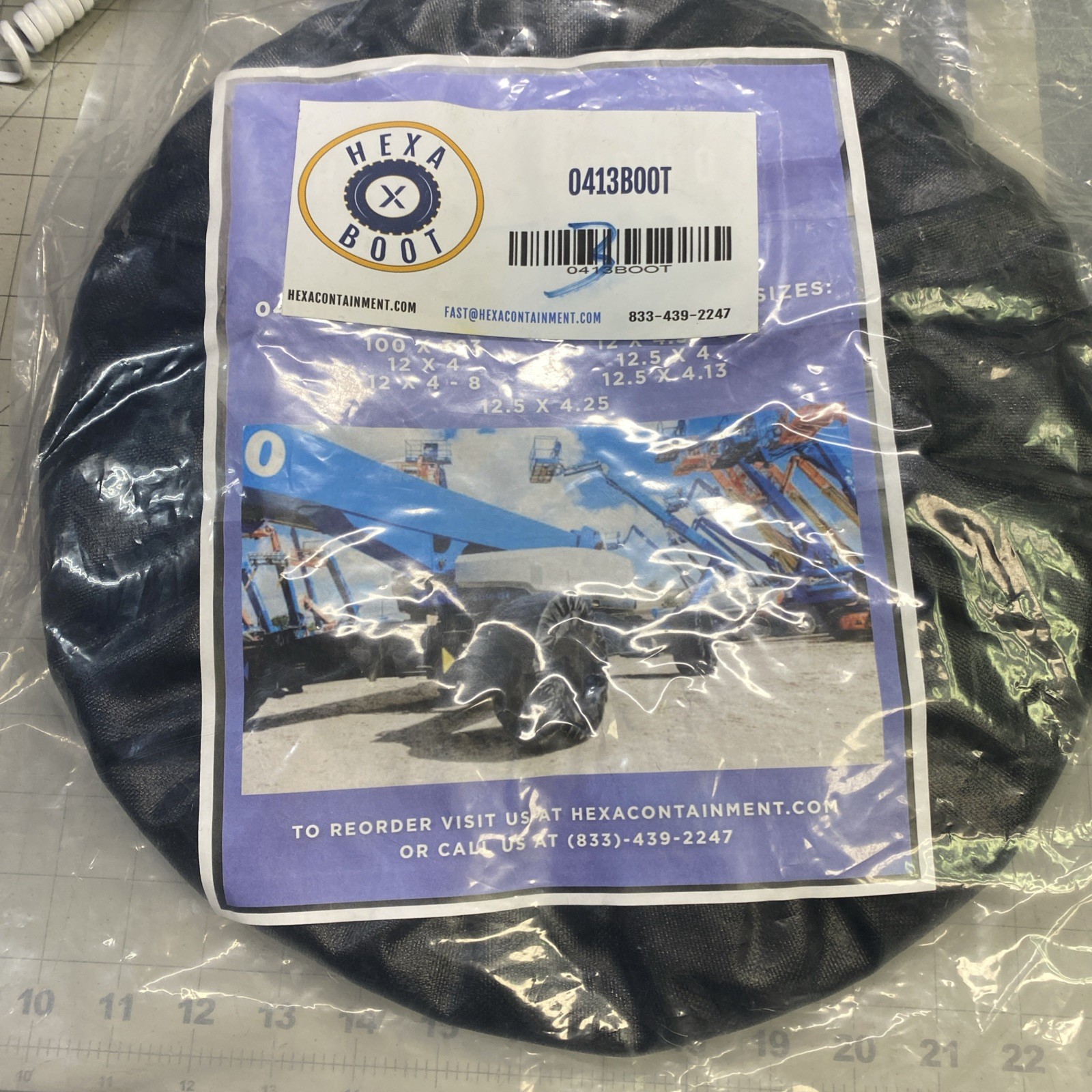 Hexa Containment Tire Cover 0413BOOT Fits Most 12 To 12.5 Tires And 100 X 323