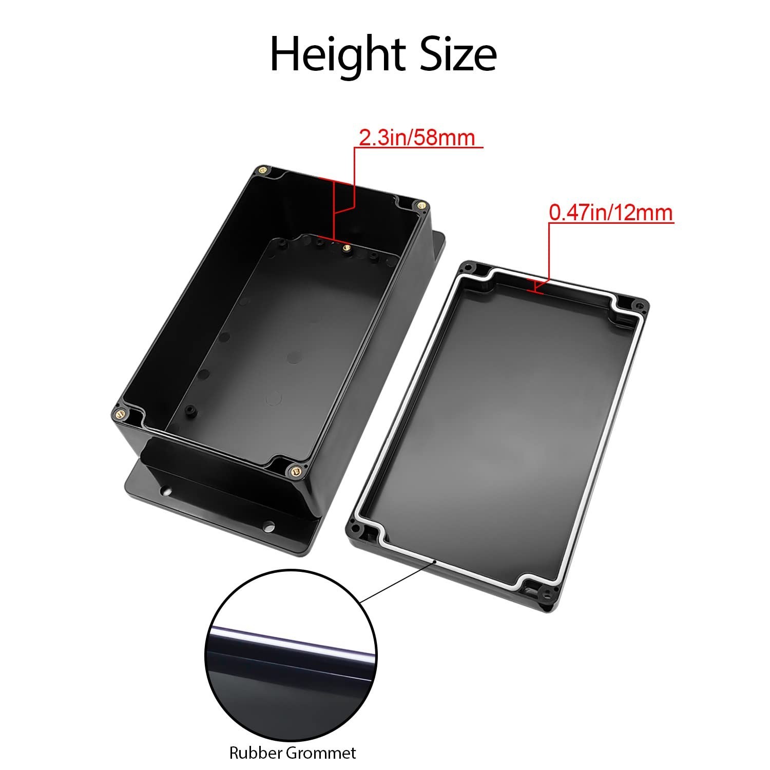 Waterproof Junction Box 7.87″x4.72″x2.95″ Electric Enclosure