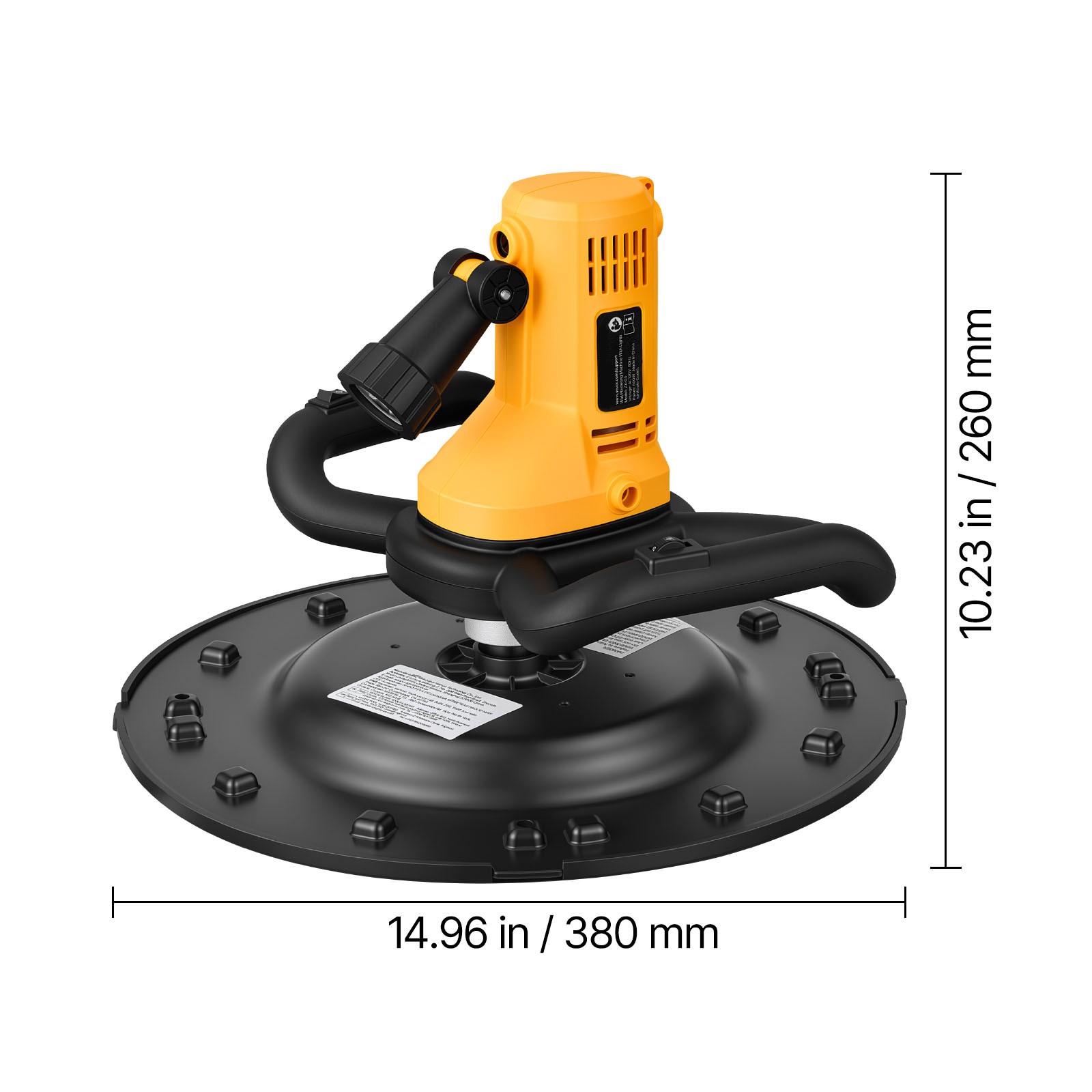 Uimoso Electric Trowel 800W Concrete Finisher with 6-Speed Control & Mixing Rod