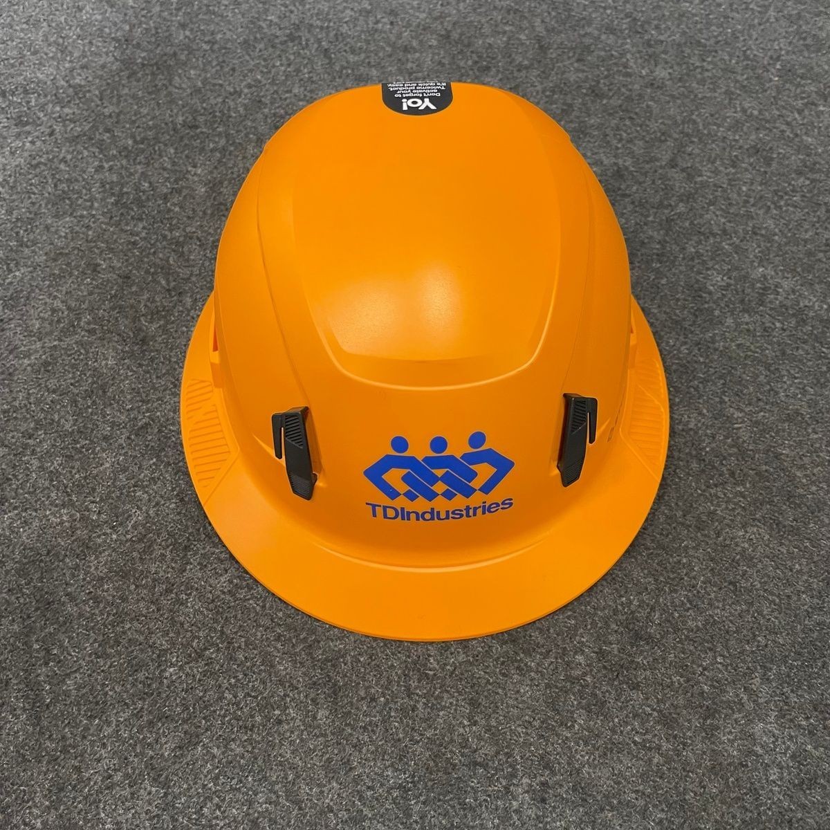 STUDSON SHK-1 Full Brim Vented Industrial Safety Helmet Orange Third-Party Logo