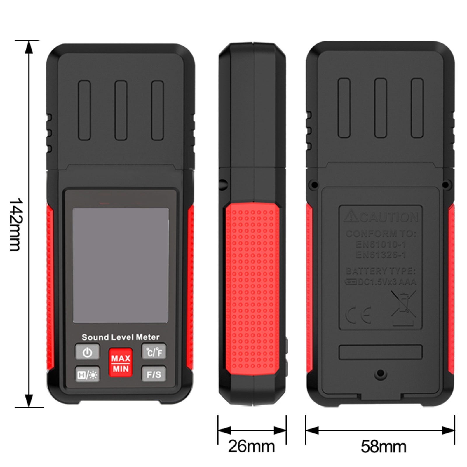 Sound Level Meter – Portable Noise Decibel Meter 30-130dBA with A Weighted