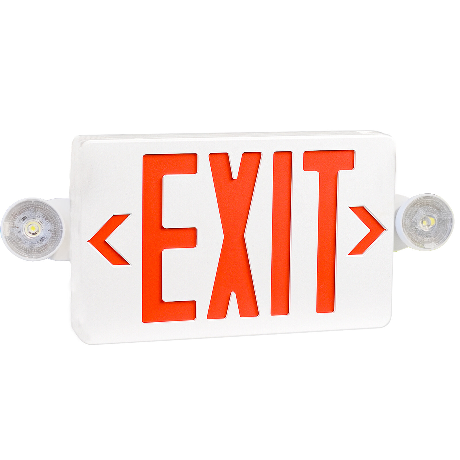 Red LED Exit Sign & Emergency Light – Dual LED Lamp UL-94 Fire Resistance light