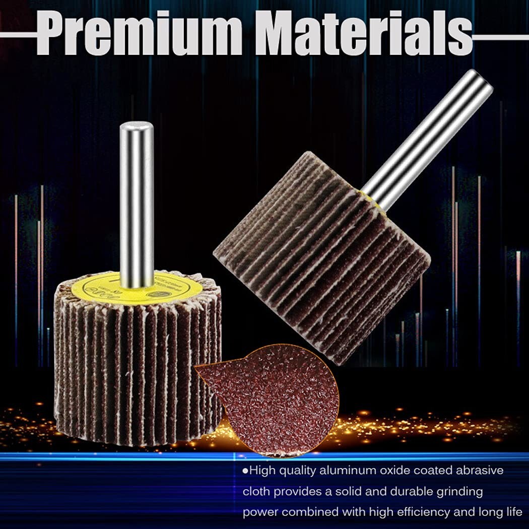 8/24 Flap Discs 80 Grit 1/4” Shank Grinding Wheel Flapper Wheel for Die Angle