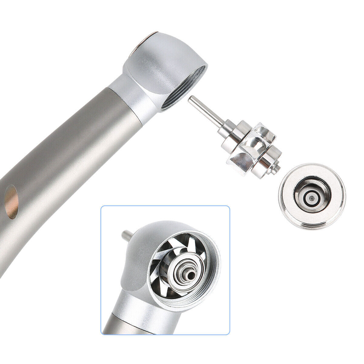 Joydental Dental E-generator Shadowless Ring LED High Speed Handpiece 4 Holes M4