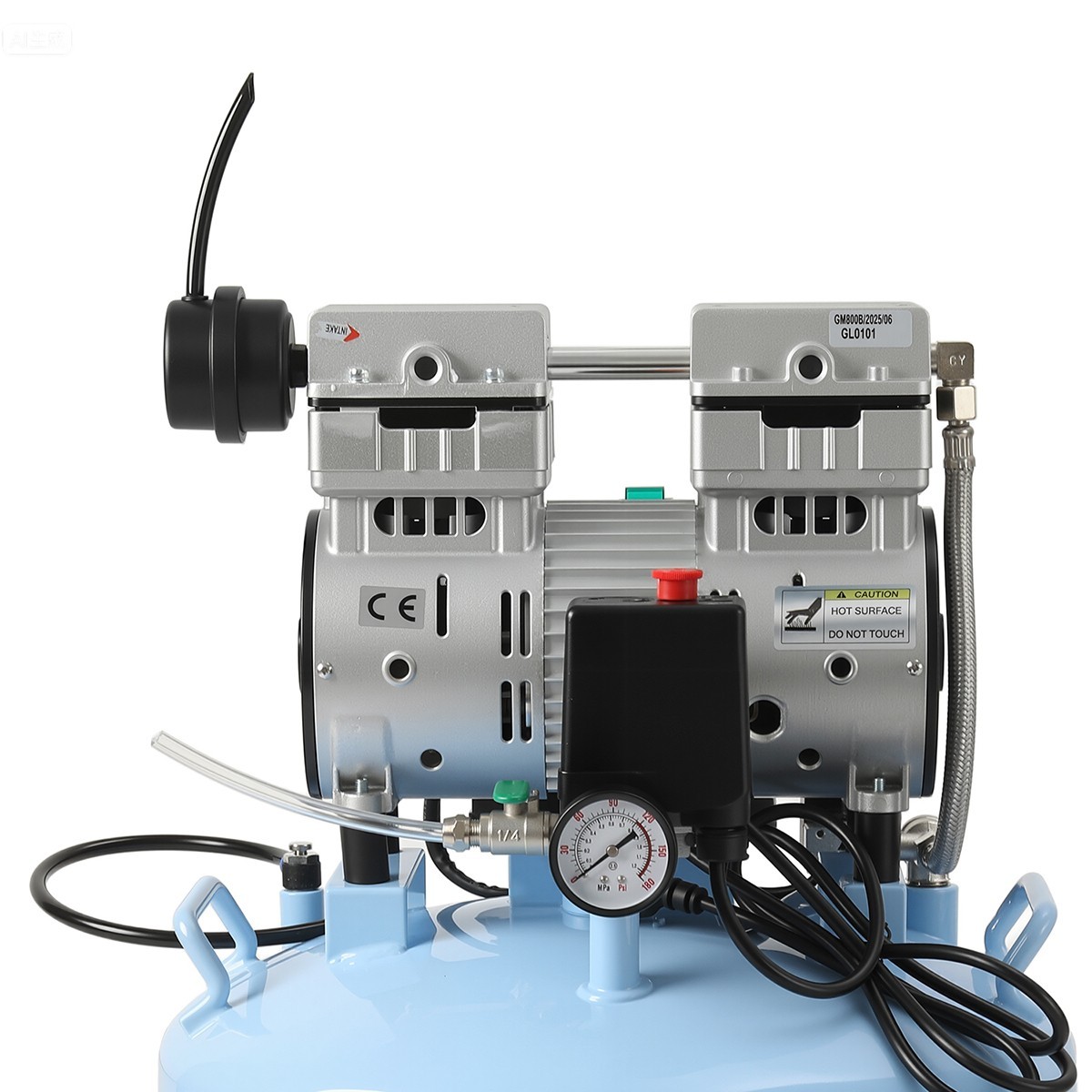 Dental Oil-Free Air Compressor 800W 40L Tank 58dB Ultra-Quiet Operation