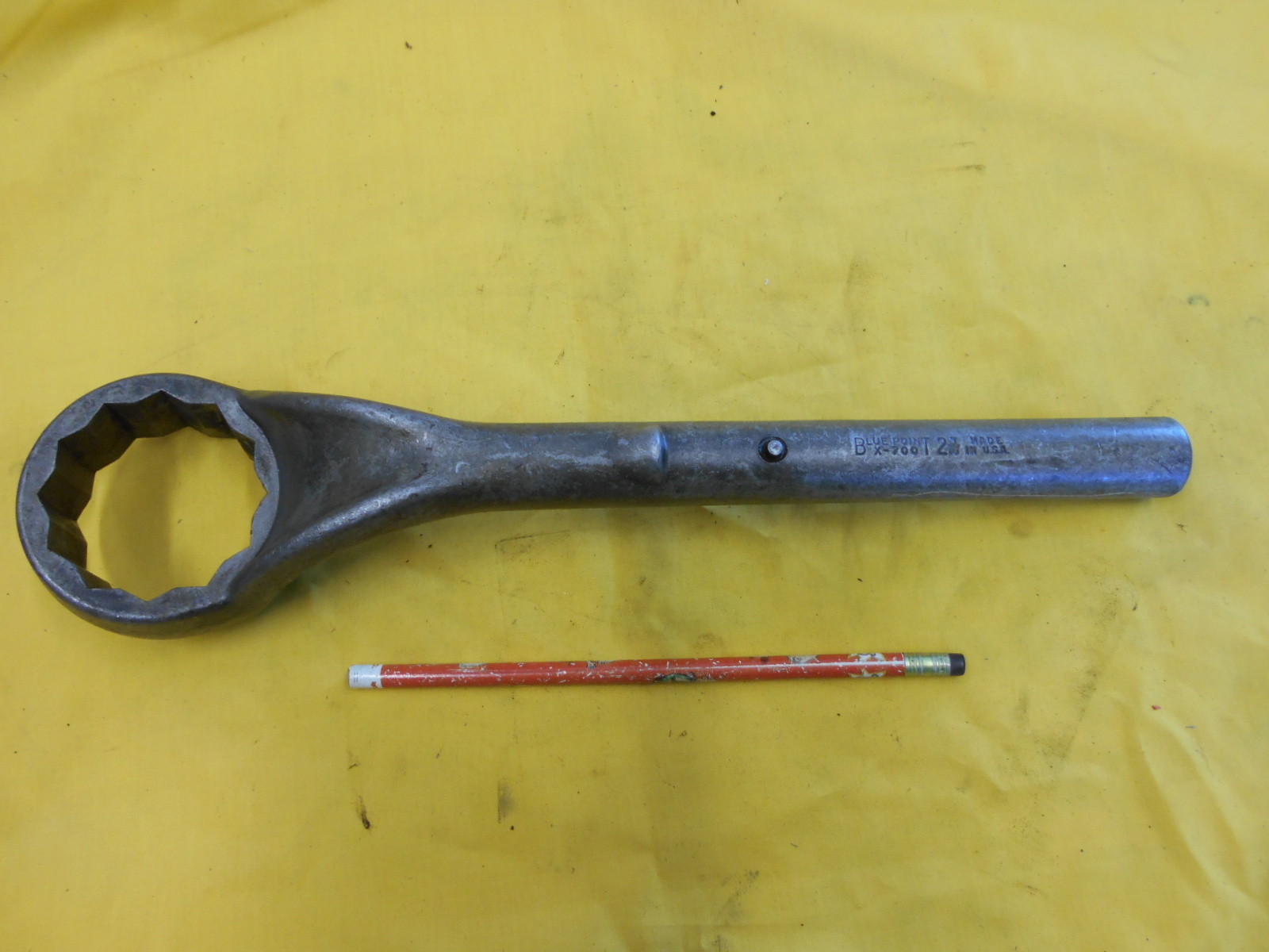 BLUE POINT X-700 OFFSET BOX END WRENCH single stub 2-3/16″ 12pt x 1″ shank
